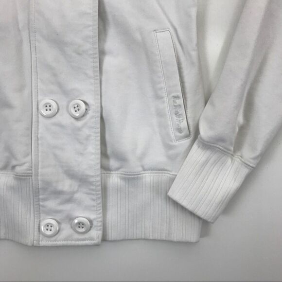 NORTH FACE Jacket Casual White Full Button Closure Hooded Outdoor Women's XS - Picture 2 of 7